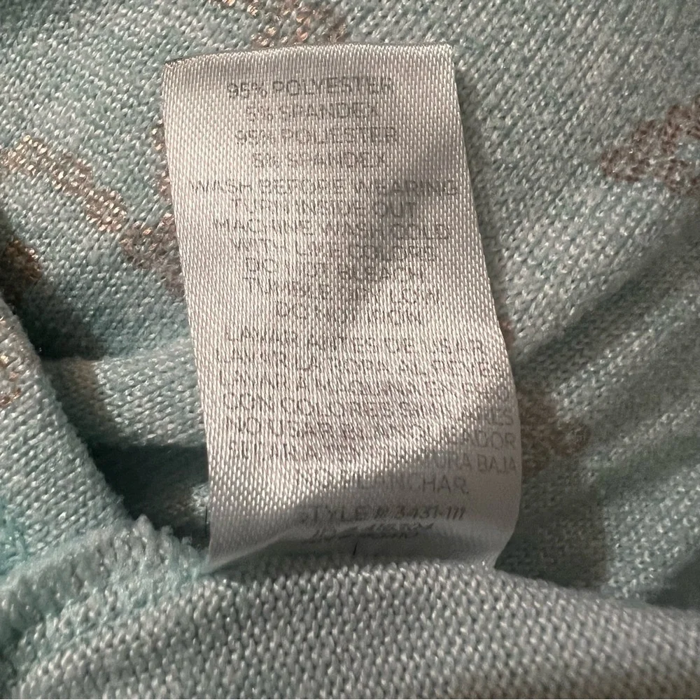 Danskin little girls pajama set size 6, mint green color